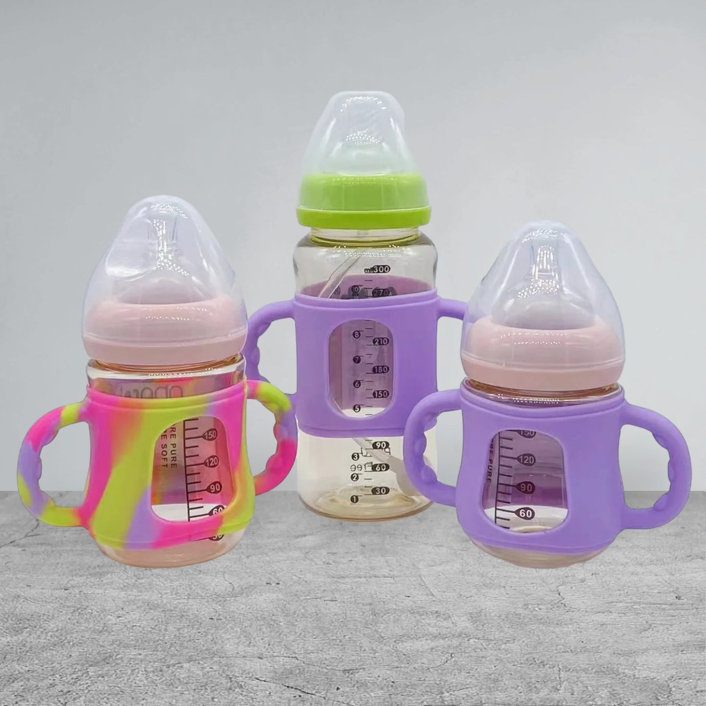Silicone Bottle Sleeve with Handles