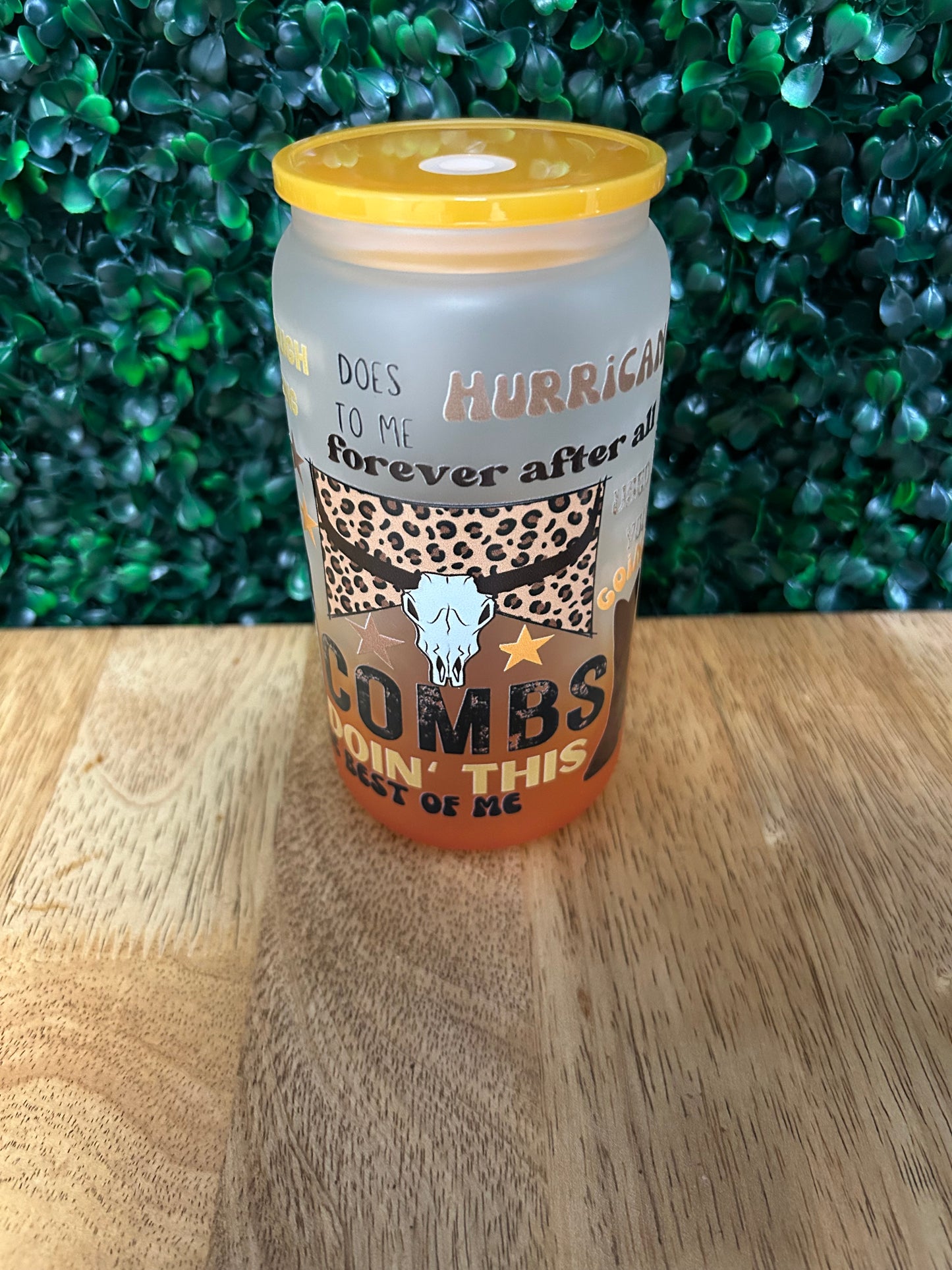 Luke Combs 16oz Frosted Glass Tumbler