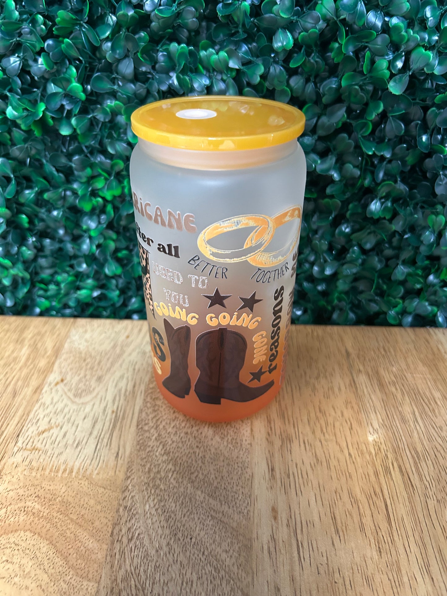 Luke Combs 16oz Frosted Glass Tumbler