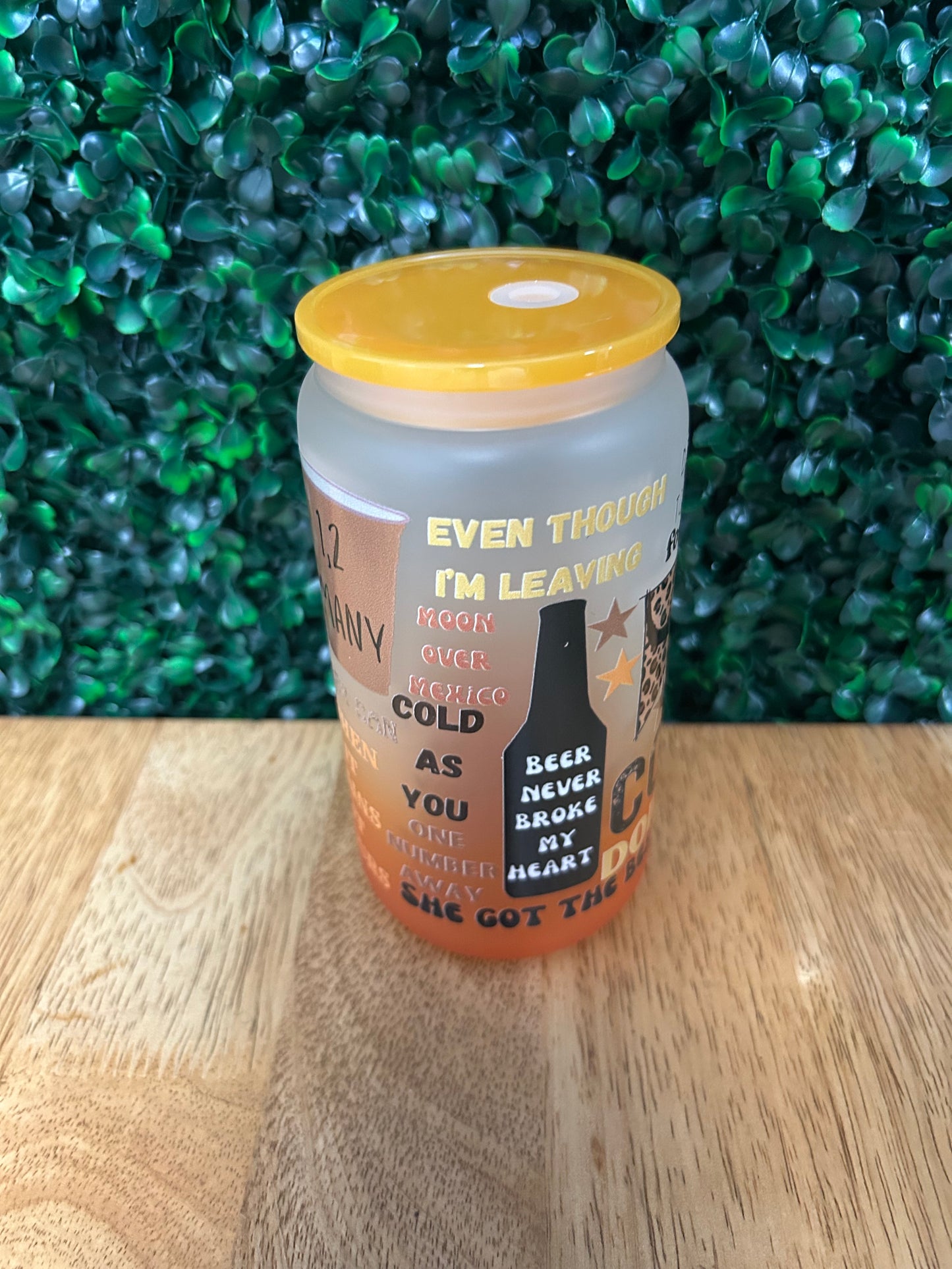 Luke Combs 16oz Frosted Glass Tumbler