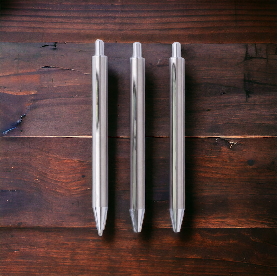 Stainless Steel Pen (10-pack) with Ink Refills