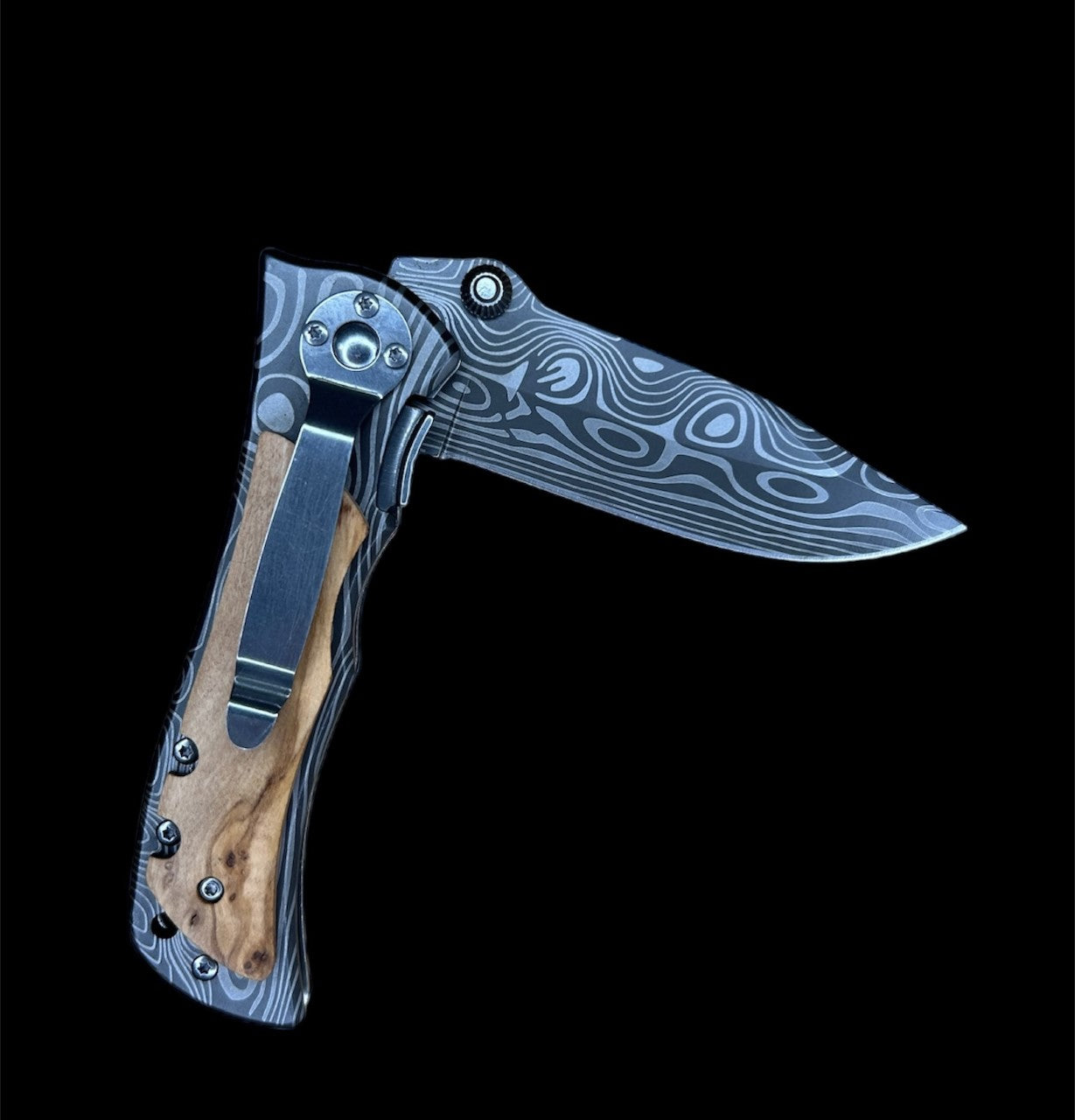 Folding Damascus Pocket Knife