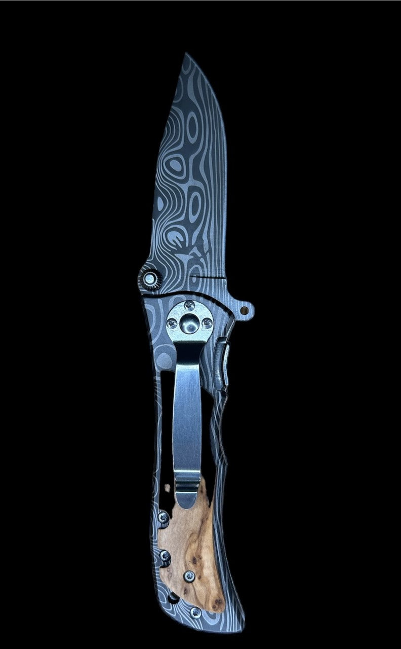 Folding Damascus Pocket Knife