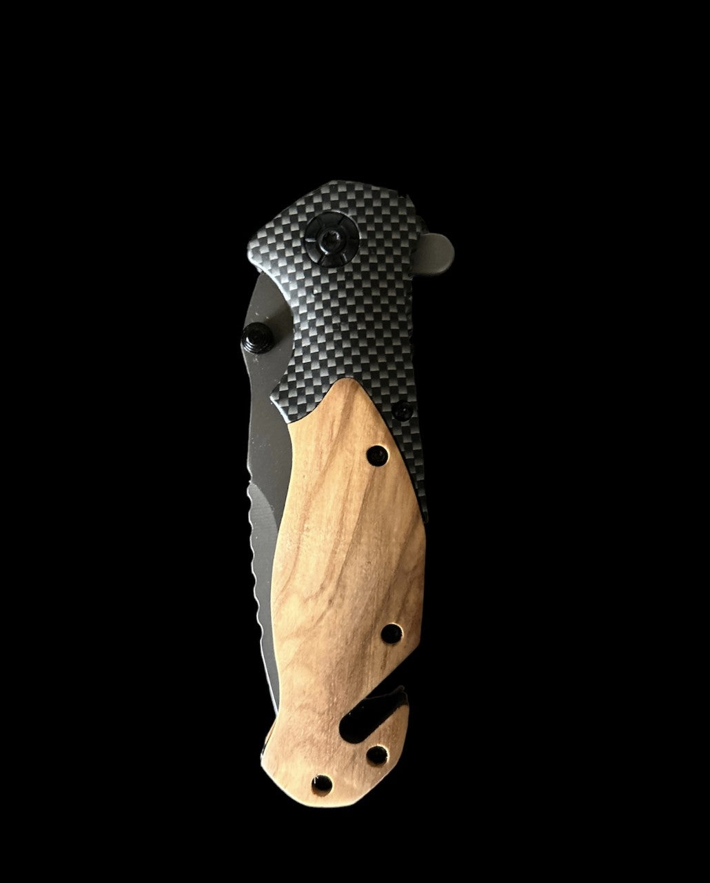 Folding Pocket Knife, Olive Wood and Stainless Steel