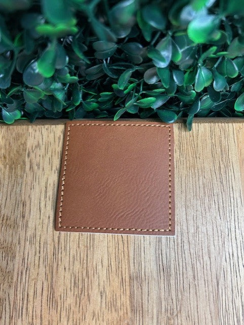 Blank Laserable Leatherette Patch for Adult Hats