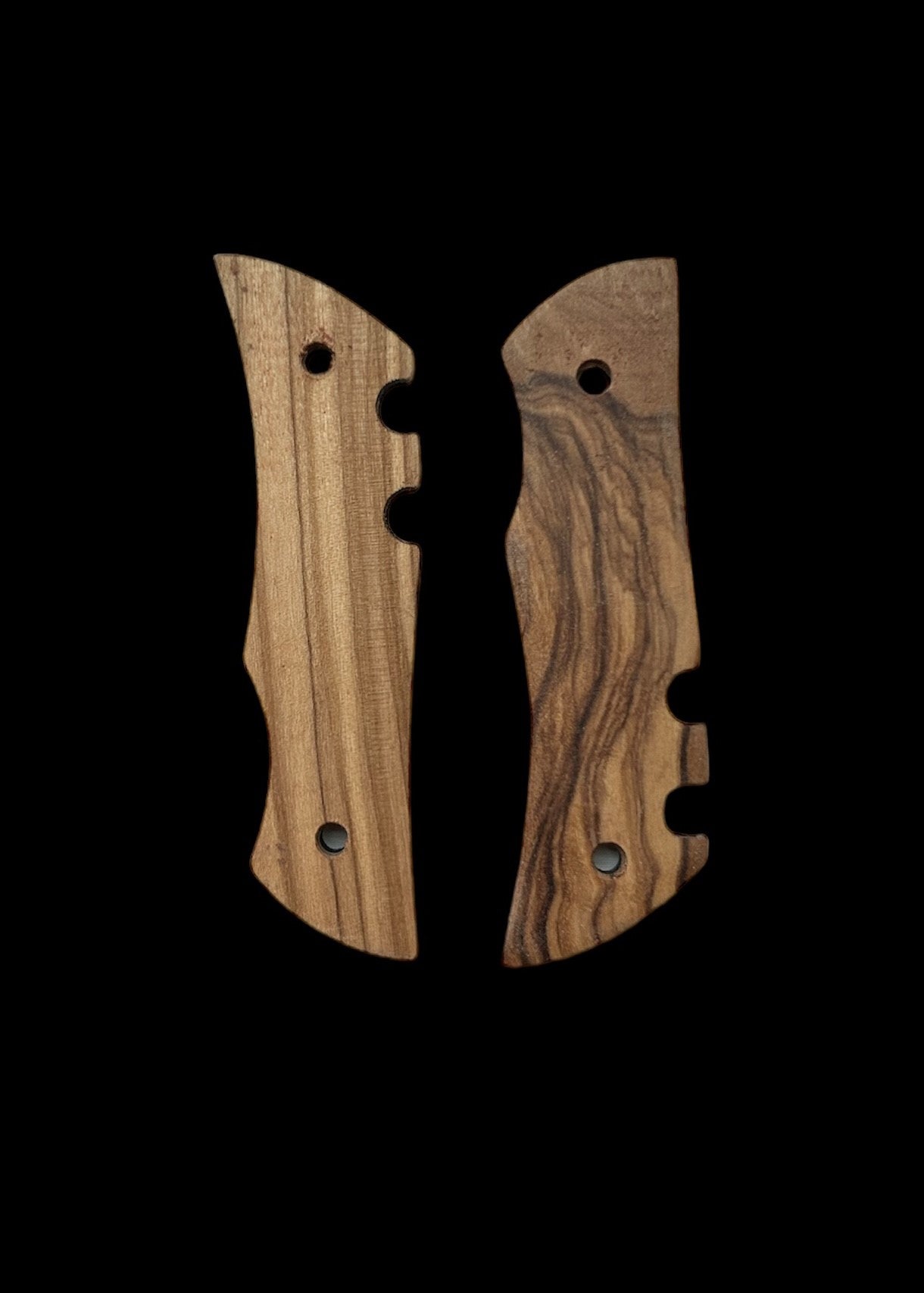 Damascus pocket knife handle replacement pieces (front and back