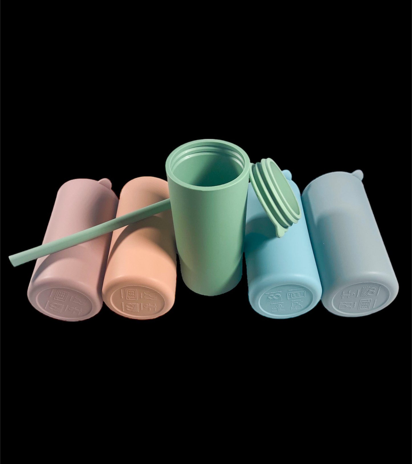 Silicone Cup w/ Straw (16oz)