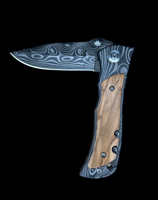 Folding Damascus Pocket Knife