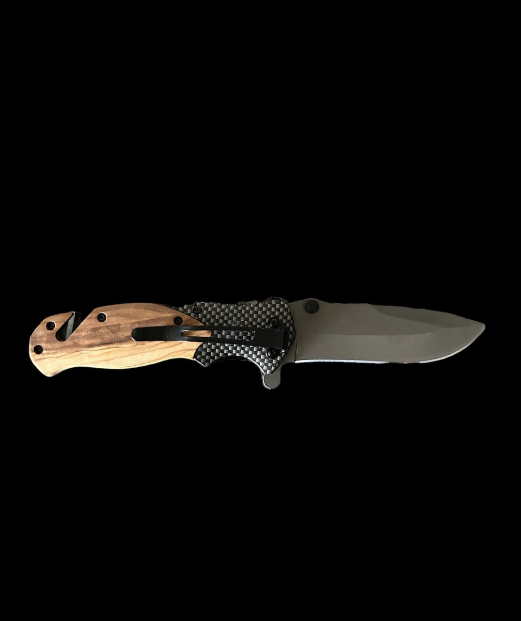 Folding Pocket Knife, Olive Wood and Stainless Steel