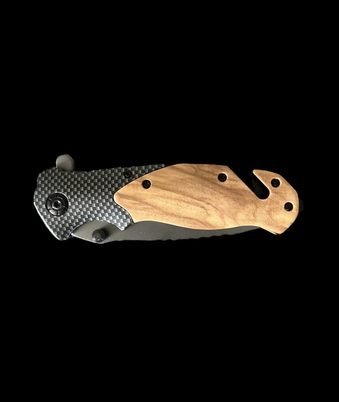 Folding Pocket Knife, Olive Wood and Stainless Steel